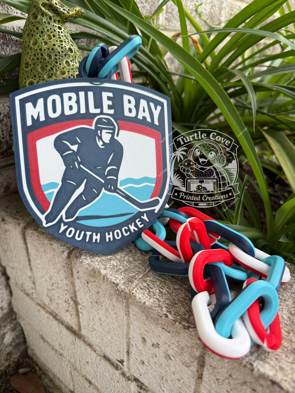 Mobile Bay Youth Hockey Hype Chain & Trailer Hitch Cover