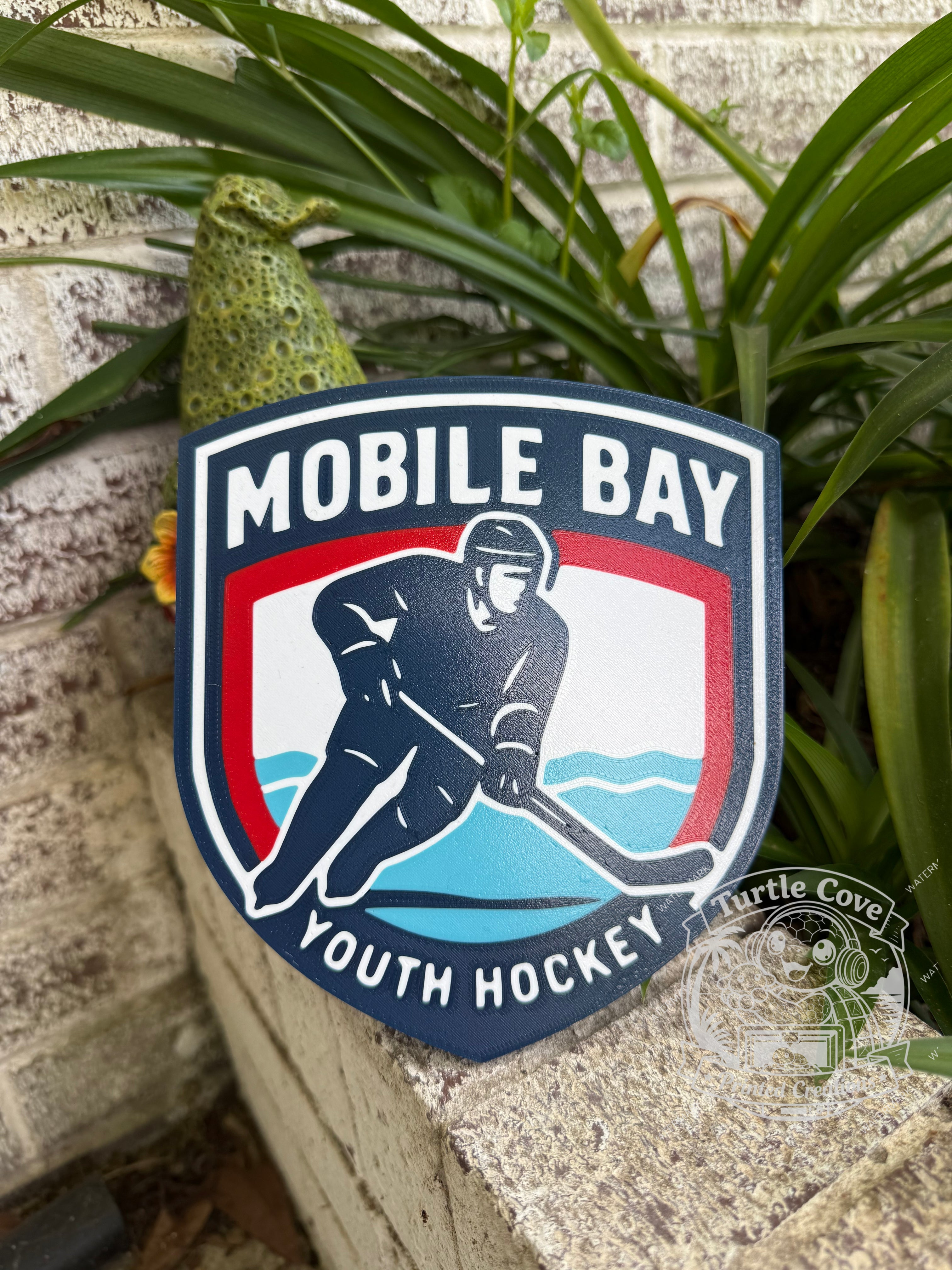 Mobile Bay Youth Hockey Hype Chain & Trailer Hitch Cover
