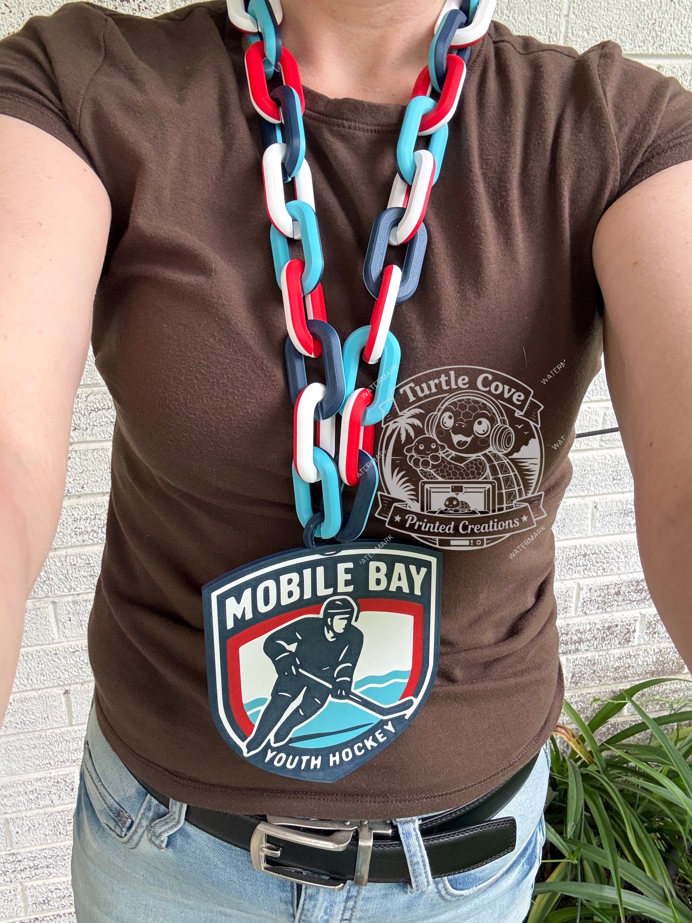 Mobile Bay Youth Hockey Hype Chain & Trailer Hitch Cover