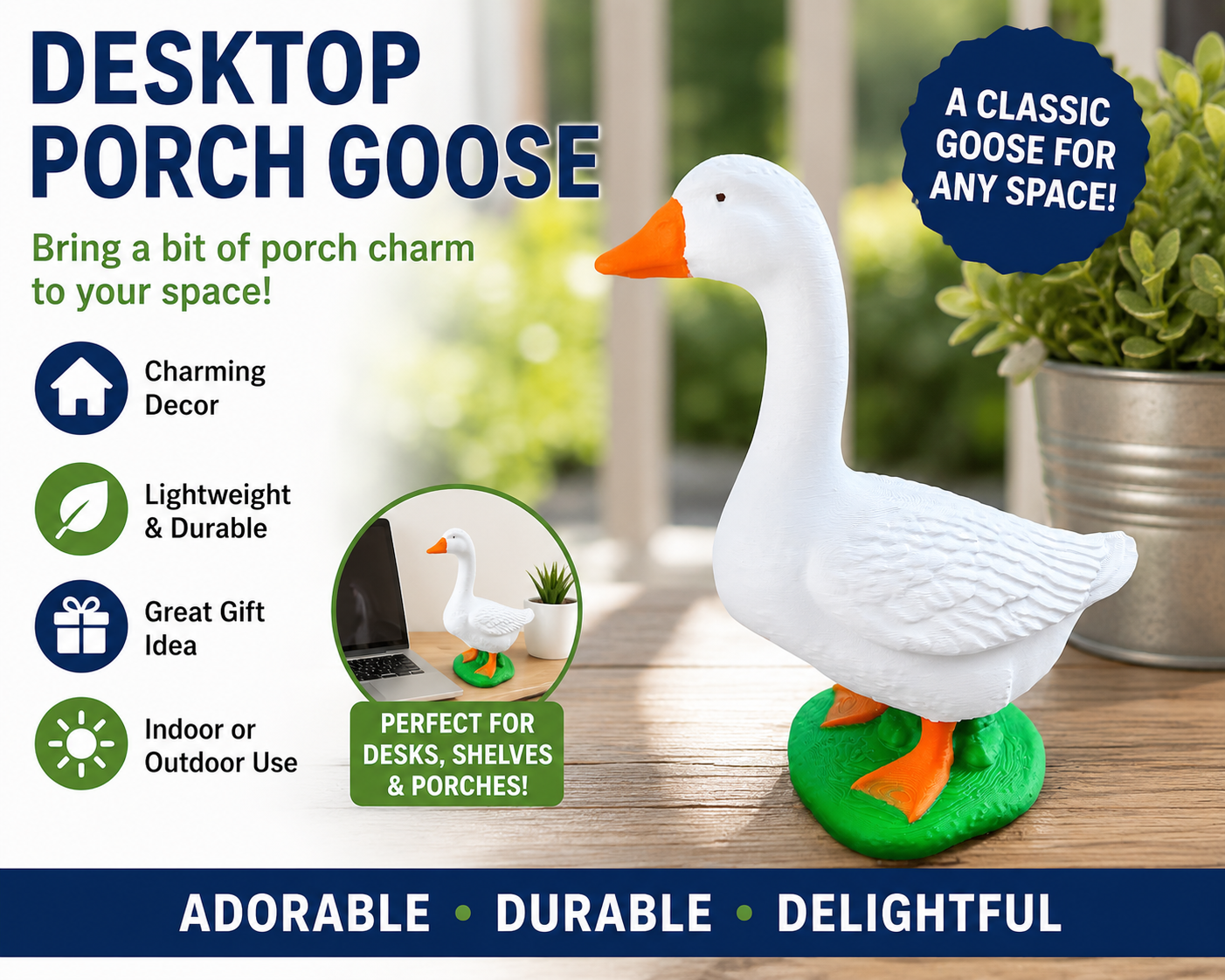 Desktop Porch Goose