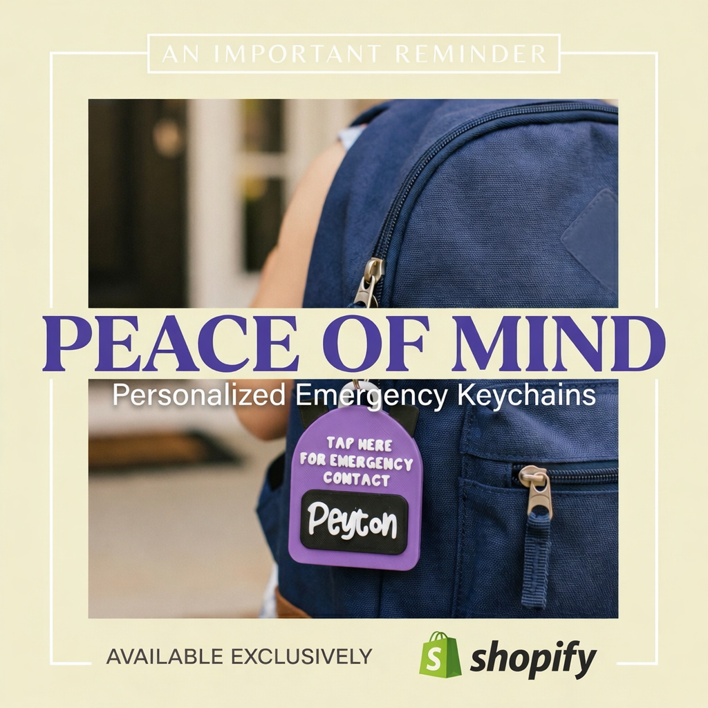 Custom Emergency Contact Bag Tag
