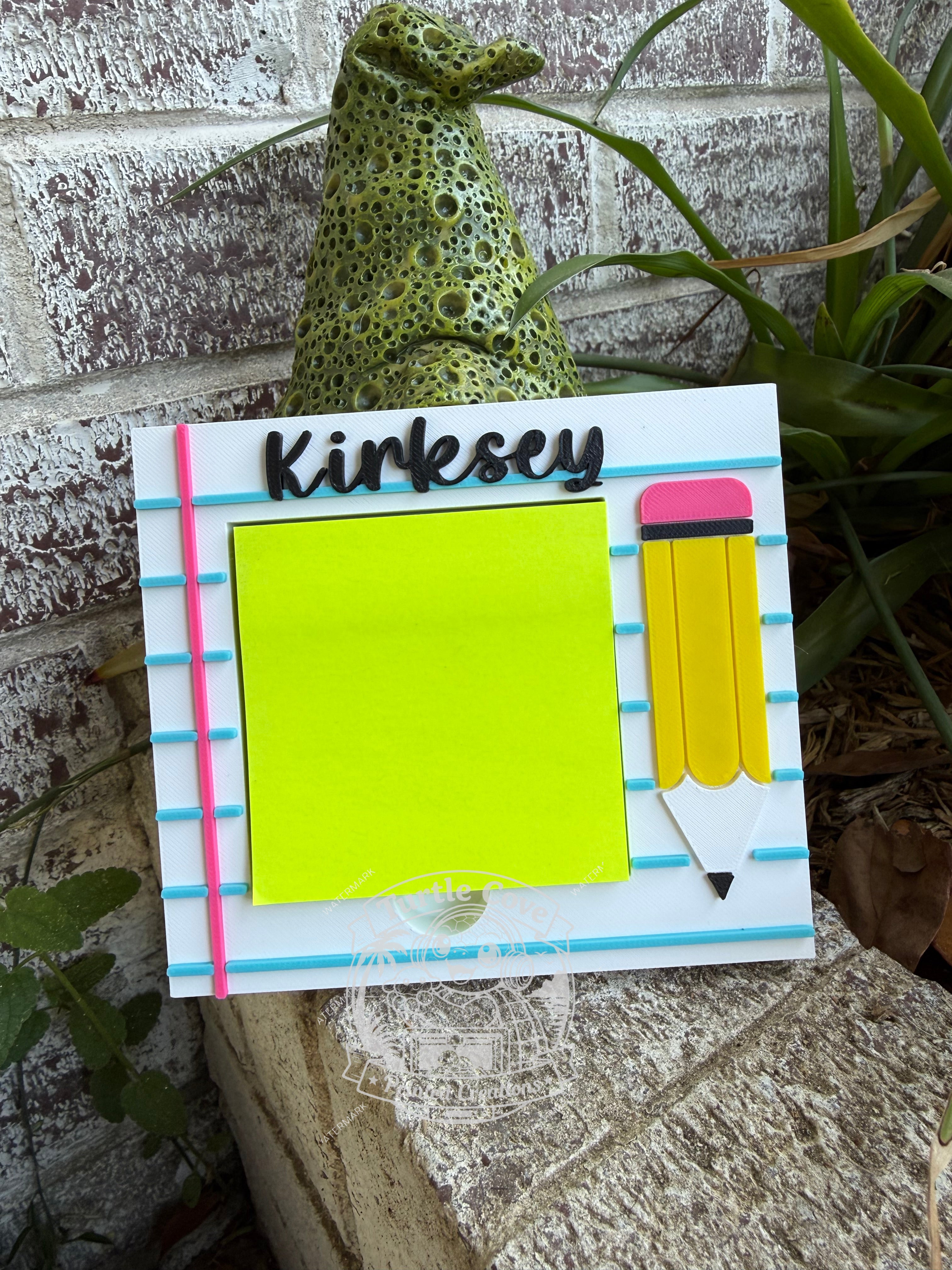 School Sticky Note Holder