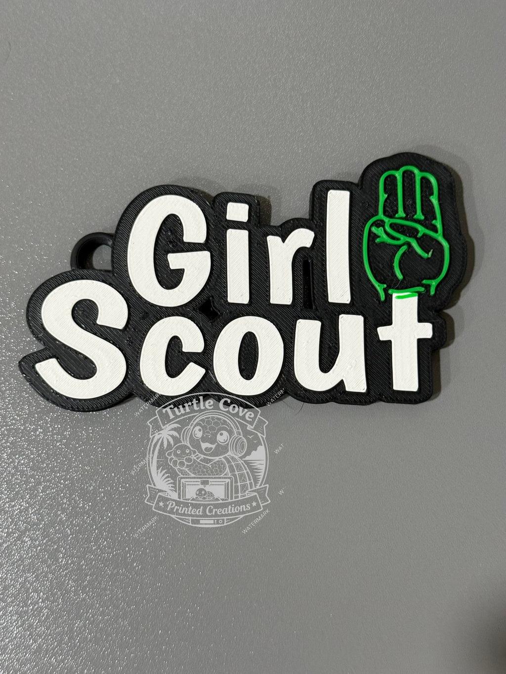 Girl Scout Salute Key Chain