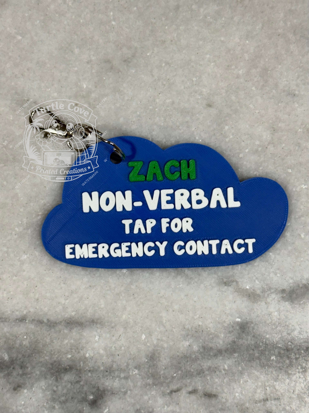 Custom Emergency Contact Bag Tag