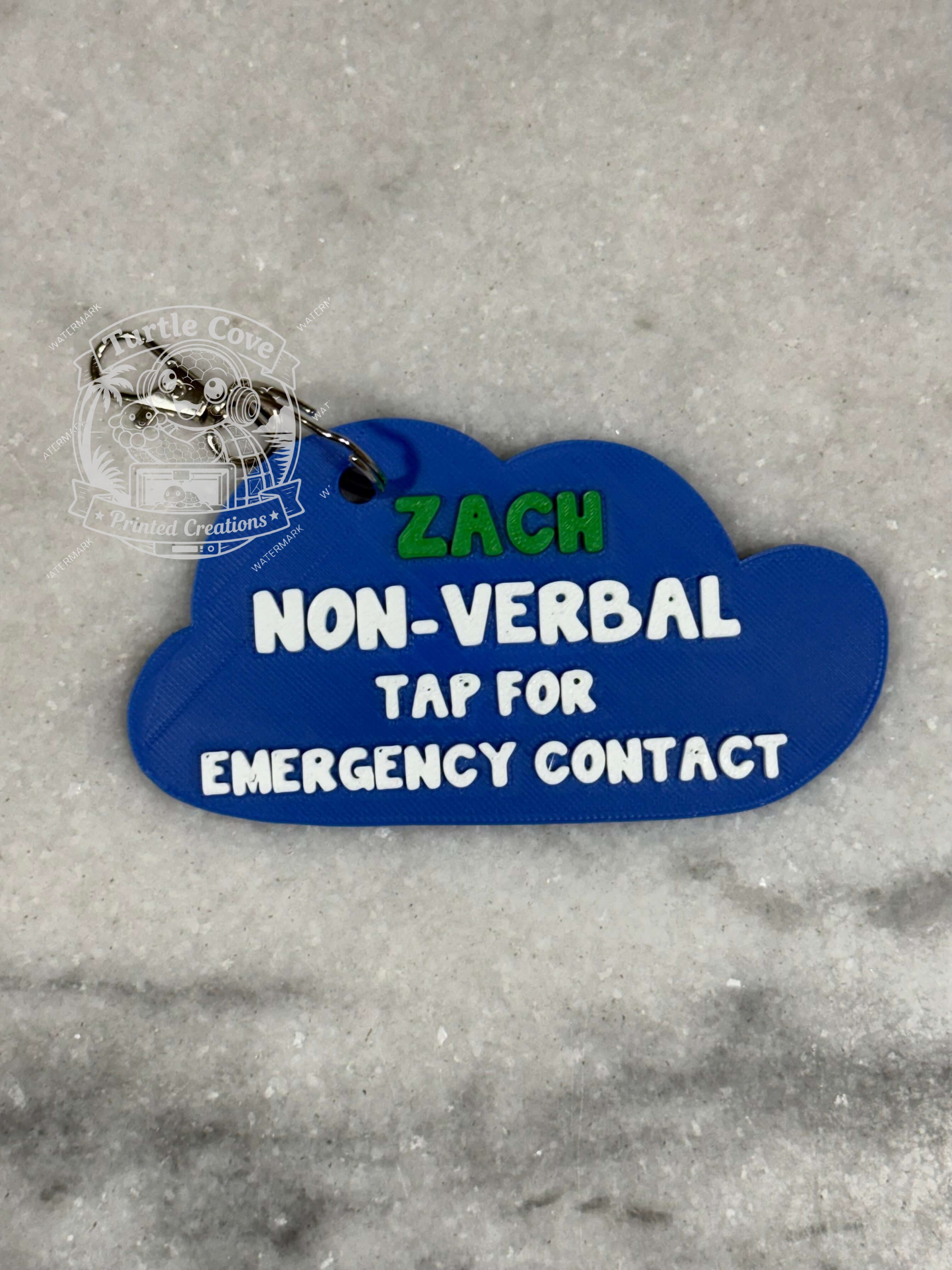 Custom Emergency Contact Bag Tag